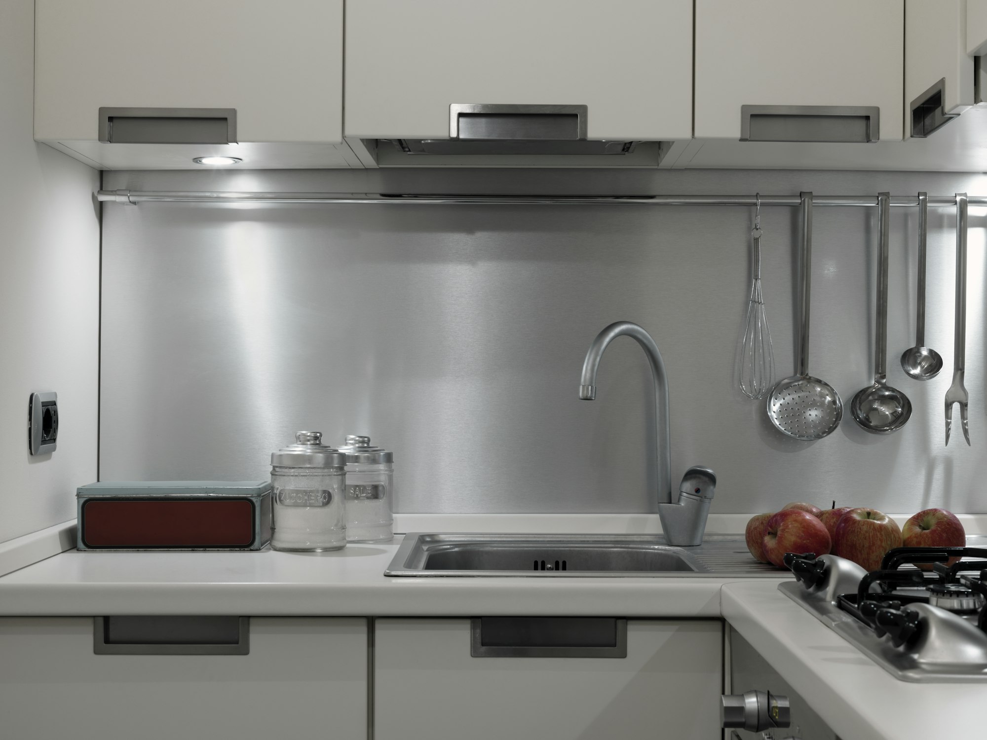 Close-Up of Kitchen Worktop and the Sink